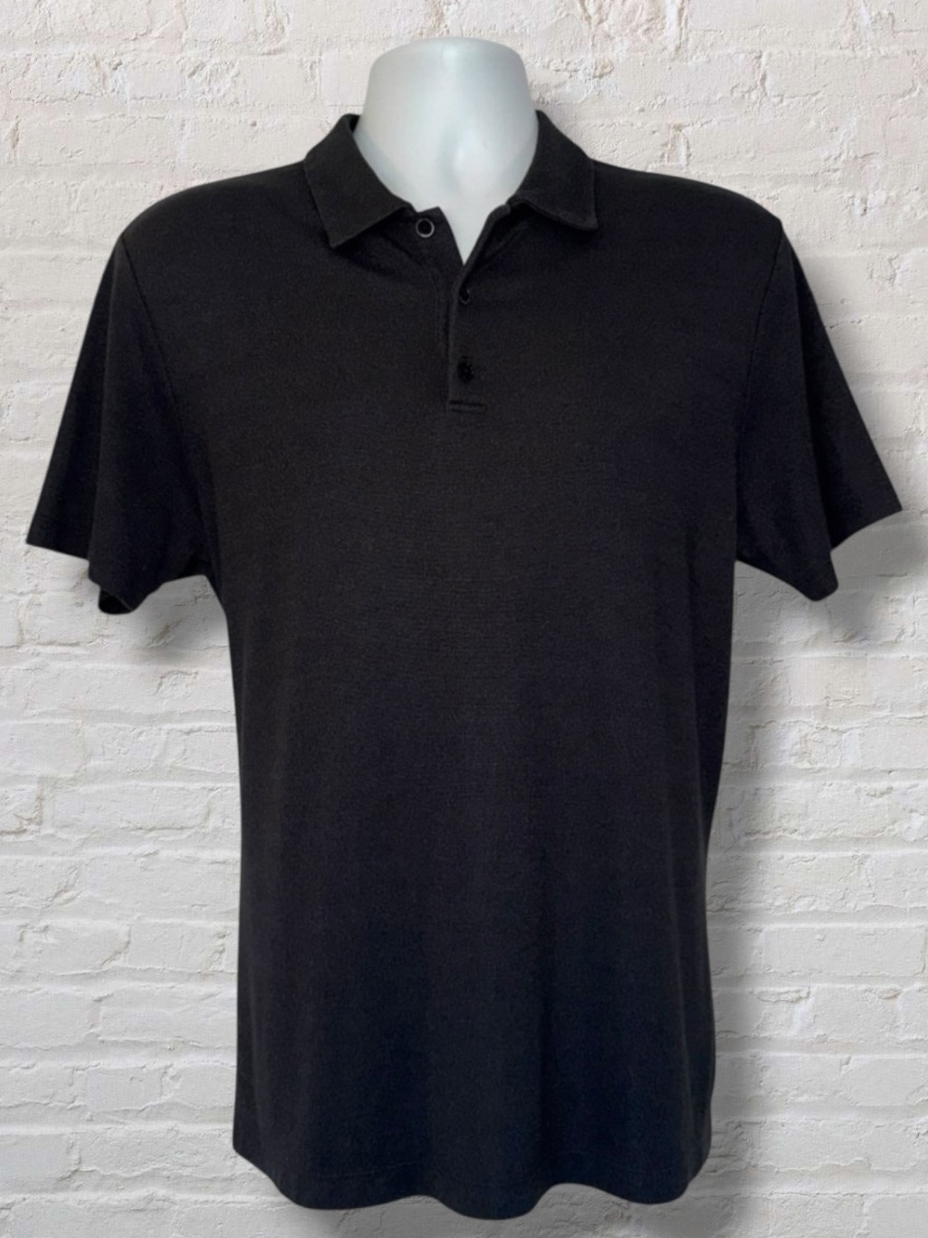 Theory Men’s Black Polo Shirt Classic Fit, Size Large